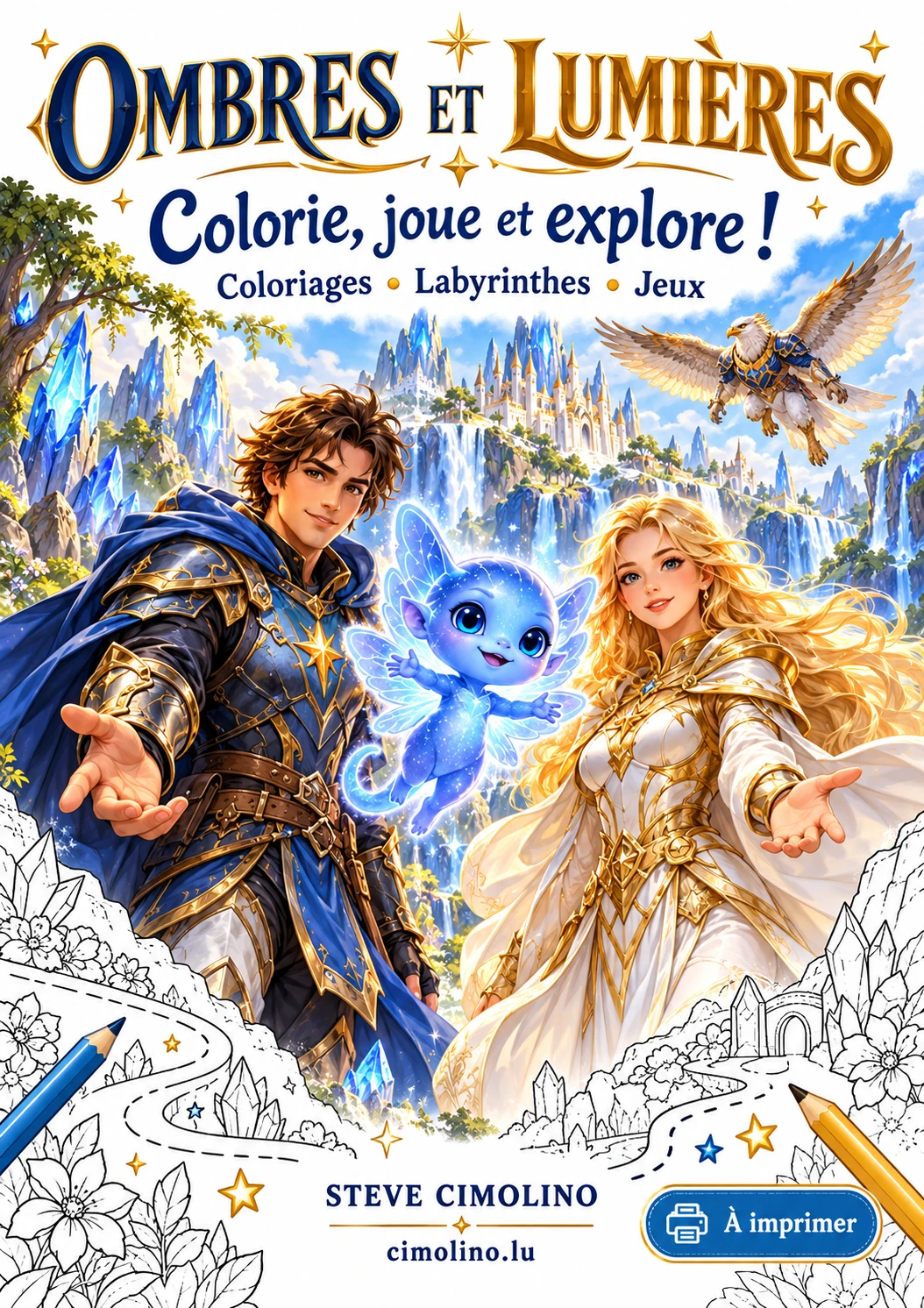 Couverture du cahier Ombres et Lumières — Colorie, joue et explore !