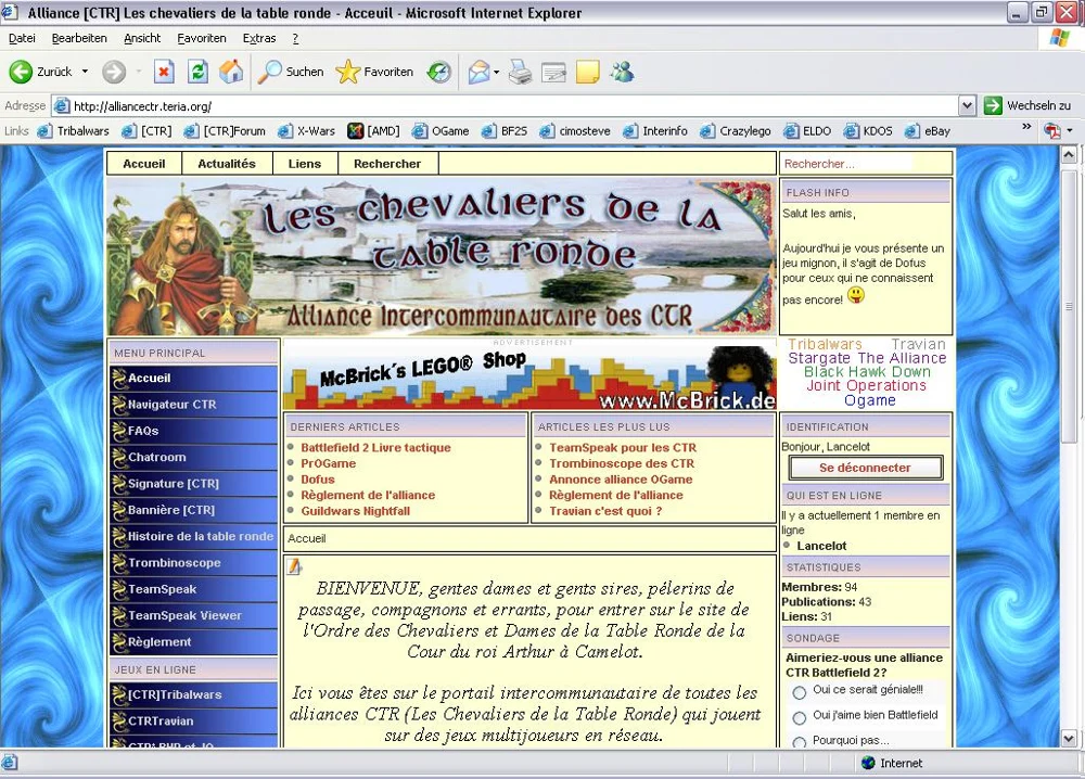 Capture historique : Alliance des Chevaliers de la Table Ronde