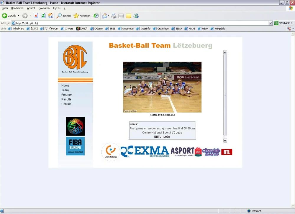 Capture historique : Basket-Ball Team Lëtzebuerg