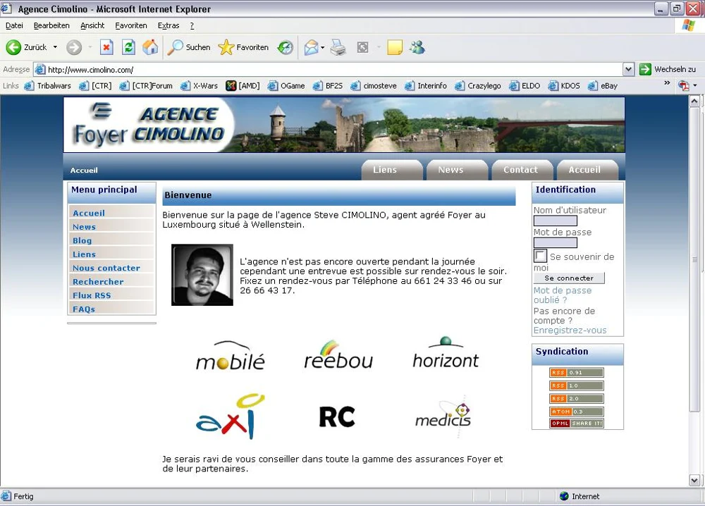 Capture historique : Cimolino.com · agence