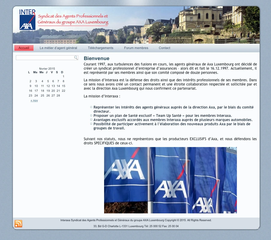 Capture historique : Interaxa.lu