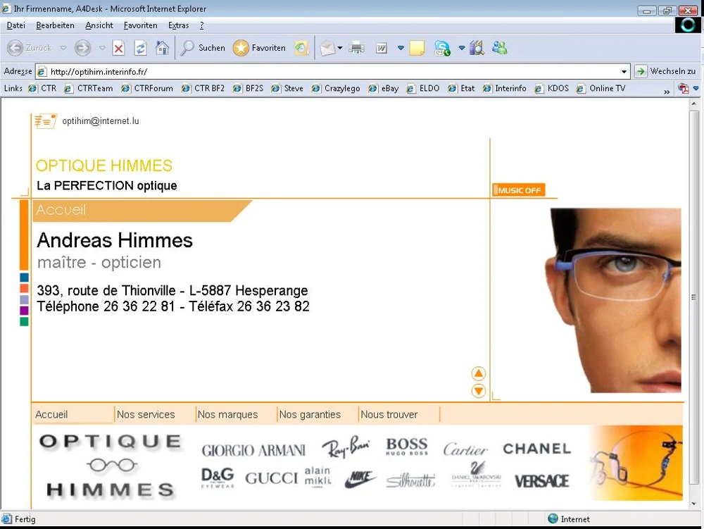Capture historique : Optique Himmes · vitrine