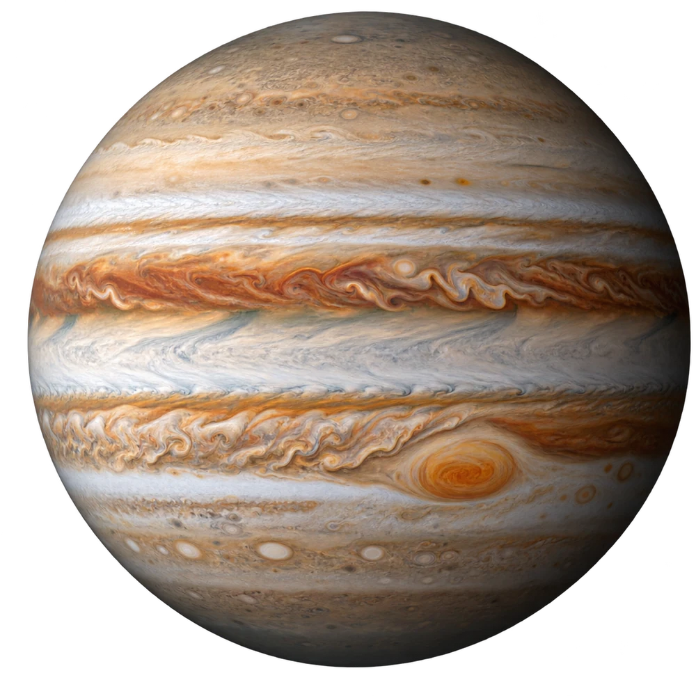 Illustration générée du globe de Jupiter.