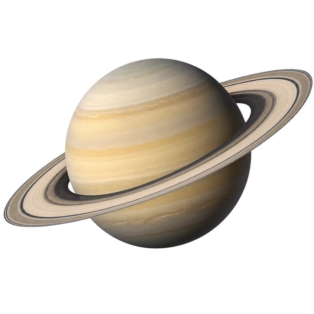 Illustration générée du globe de Saturne.